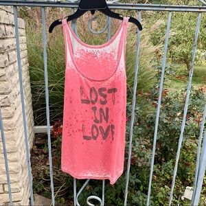 Modern Dreamr M Distressed Pink Tank